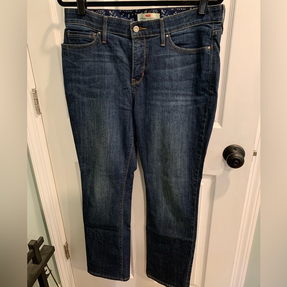 Levi Perfect Waist 525 Straight Leg Jeans 12 SC
